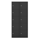 Locker zwart met 10 deuren