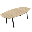 Vergadertafel Deens ovaal 240x120cm