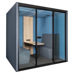 Akoestische cabine Cubana Meet blauw