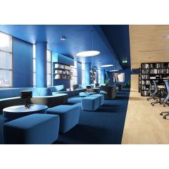 Loungebank modulair in kantoor