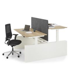 Zit-sta bench bureau Flex 3+ elektrisch wang