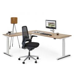 Elektrisch verstelbaar zit-sta hoekbureau Flex