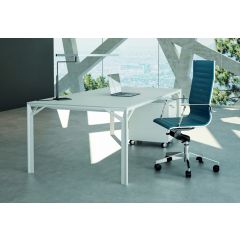 X8 recht bureau wit