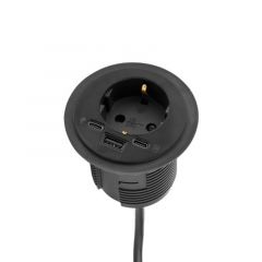 Power spot 1x stroom + 1x USB A en C