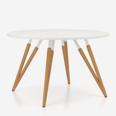 Vergadertafel hout Tauko rond