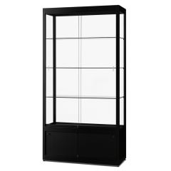 Vitrinekast 100 cm met onderkast