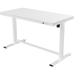 Zit-sta (thuis) werkplek glazen blad wit