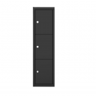 Lockerkast zwart met 3 deuren