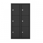 Lockerkasten zwart 6 deuren