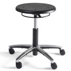 Lage kruk op wielen PU alu