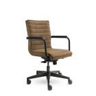 Vergaderstoel Liam verrijdbaar cognac