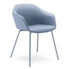 Stoel Riva gestoffeerd blauw