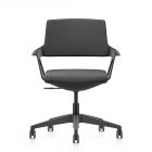 Vergaderstoel op wielen en in hoogte verstelbaar zwart Se7en LX006