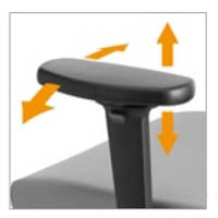 armleggers instellen bureaustoel