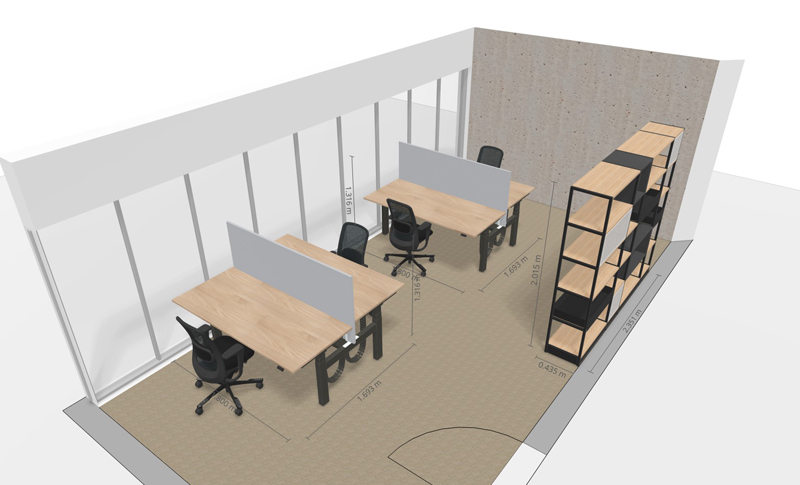 3D tekening bureaus afmetingen