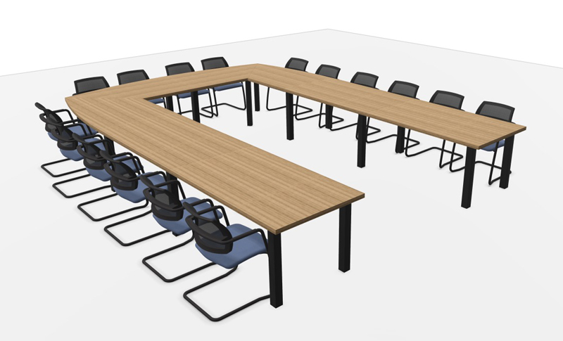 U-vorm vergaderopstelling